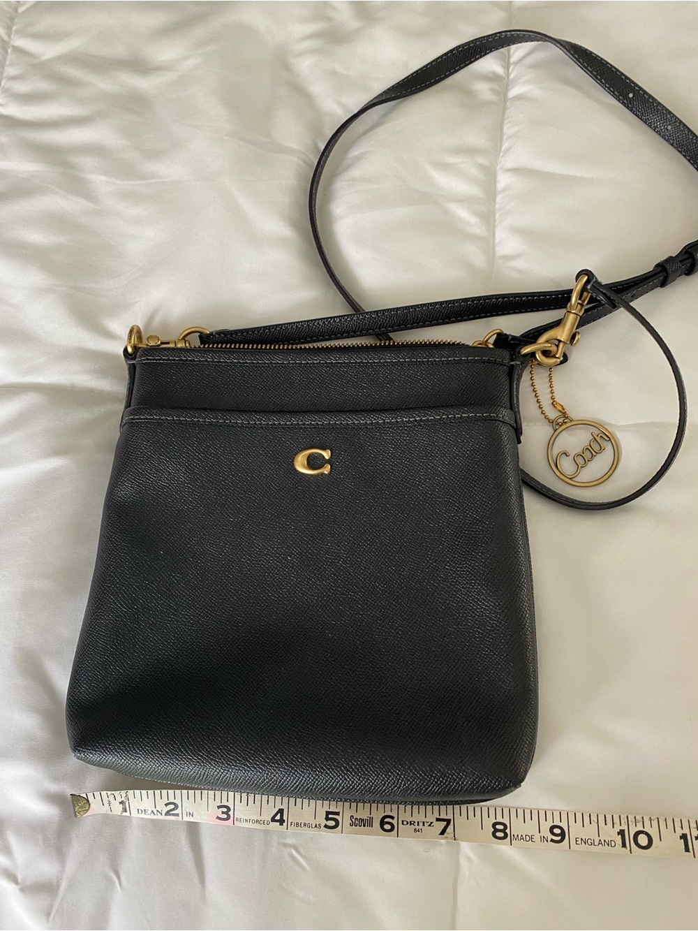 COACH black leather crossbody - Picture 3 of 7